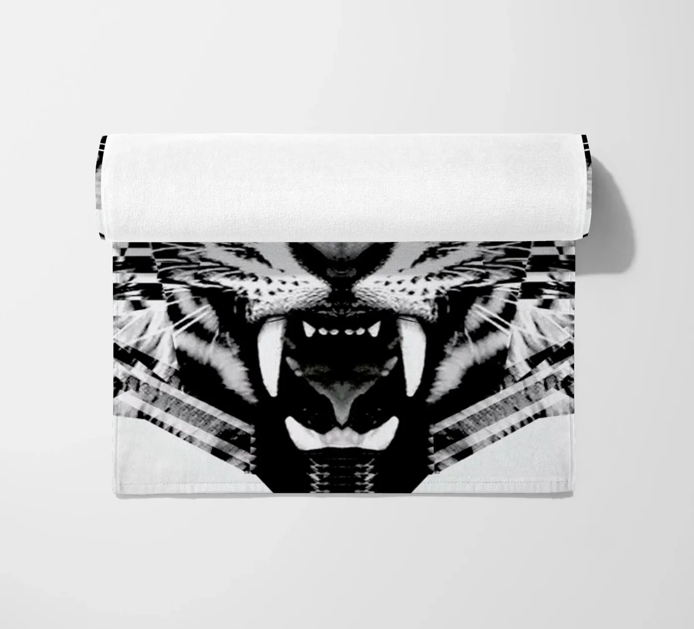 Ingwe. beach towel by Three Of The Possessed
