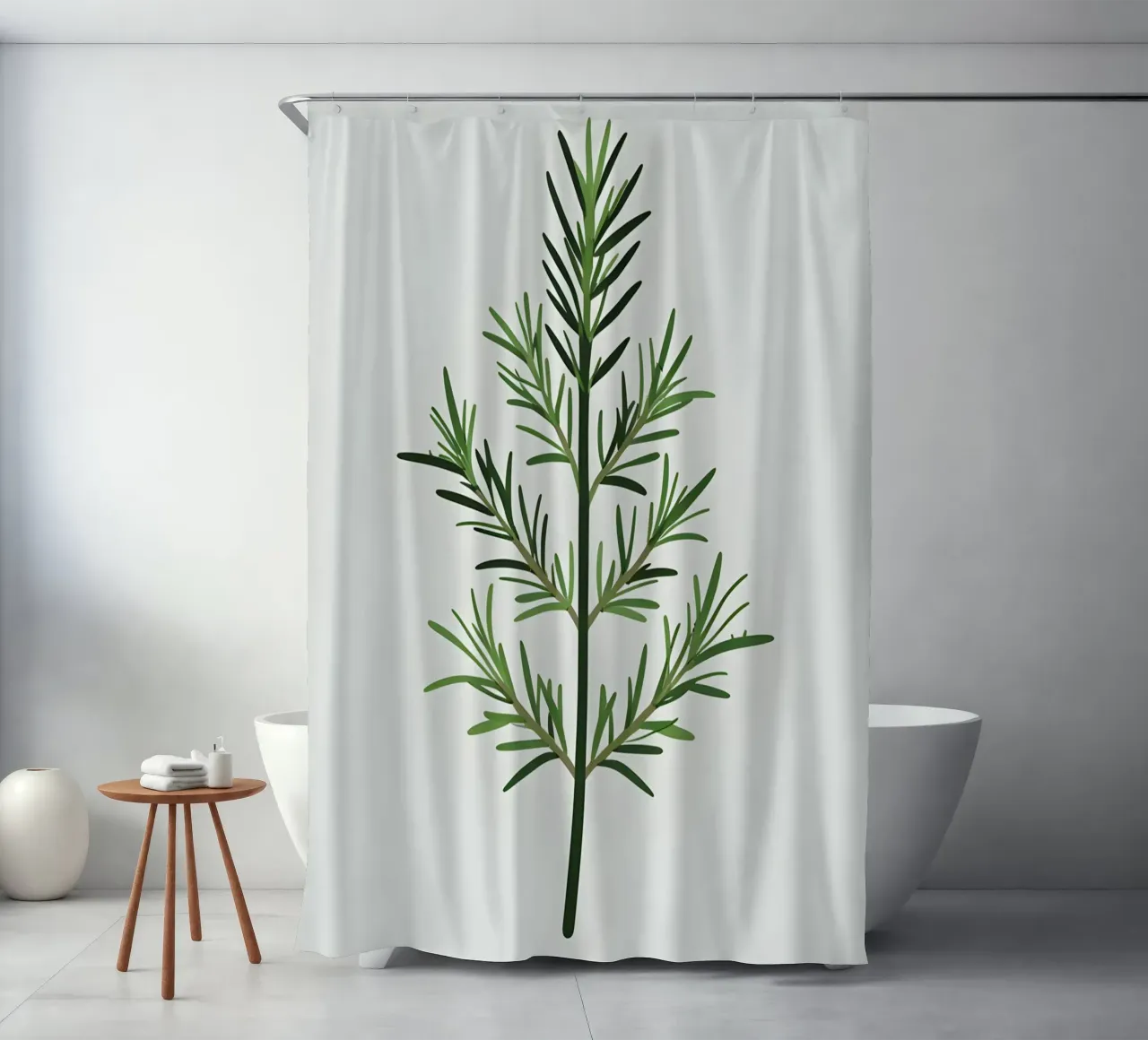 Rosmarin-Zweig Duschvorhang von Botanical Gallery