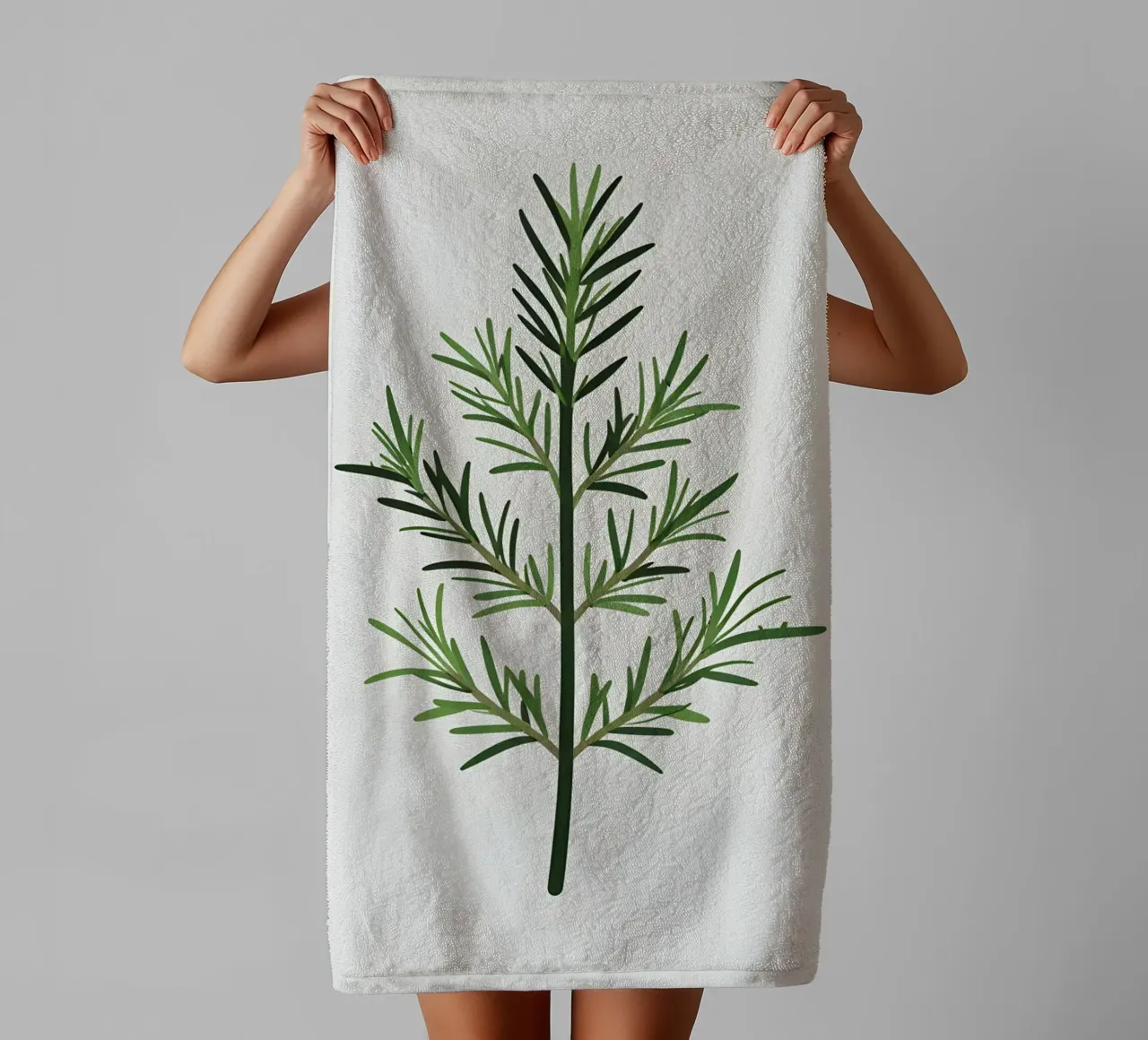Rosmarin-Zweig Handtuch von Botanical Gallery