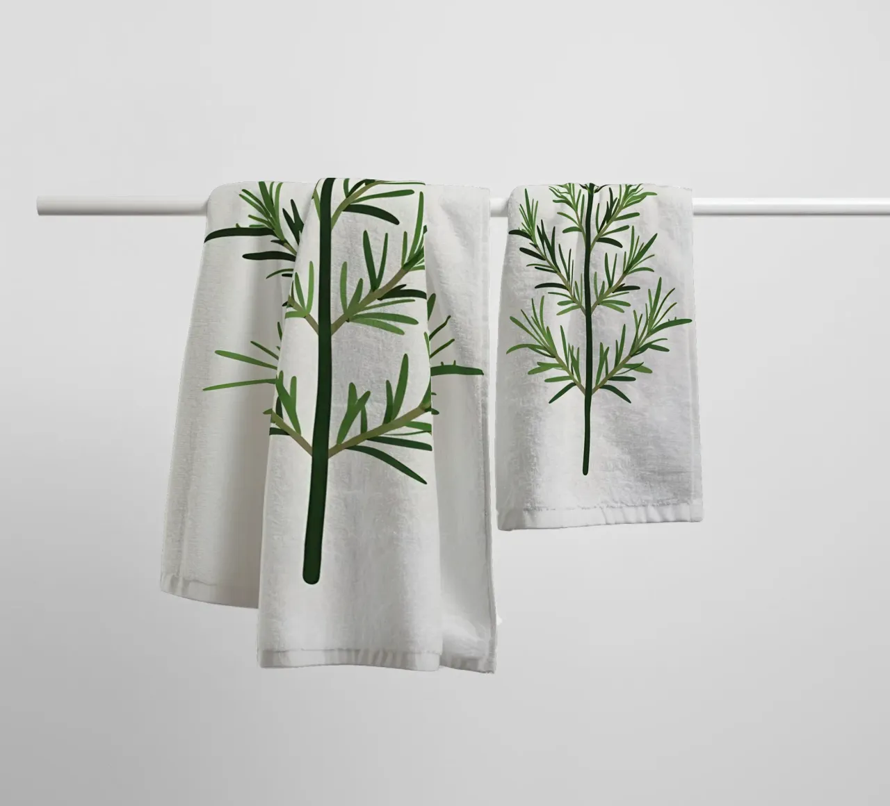 Rosmarin-Zweig Handtuch von Botanical Gallery