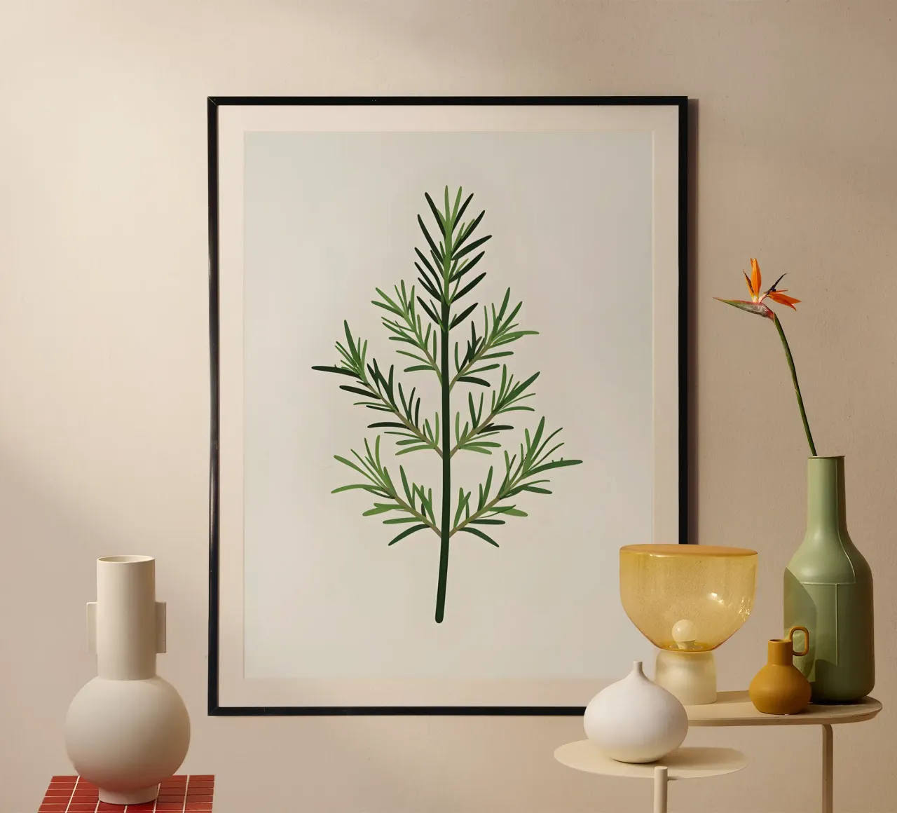 Rosmarin-Zweig Hahnemühle von Botanical Gallery