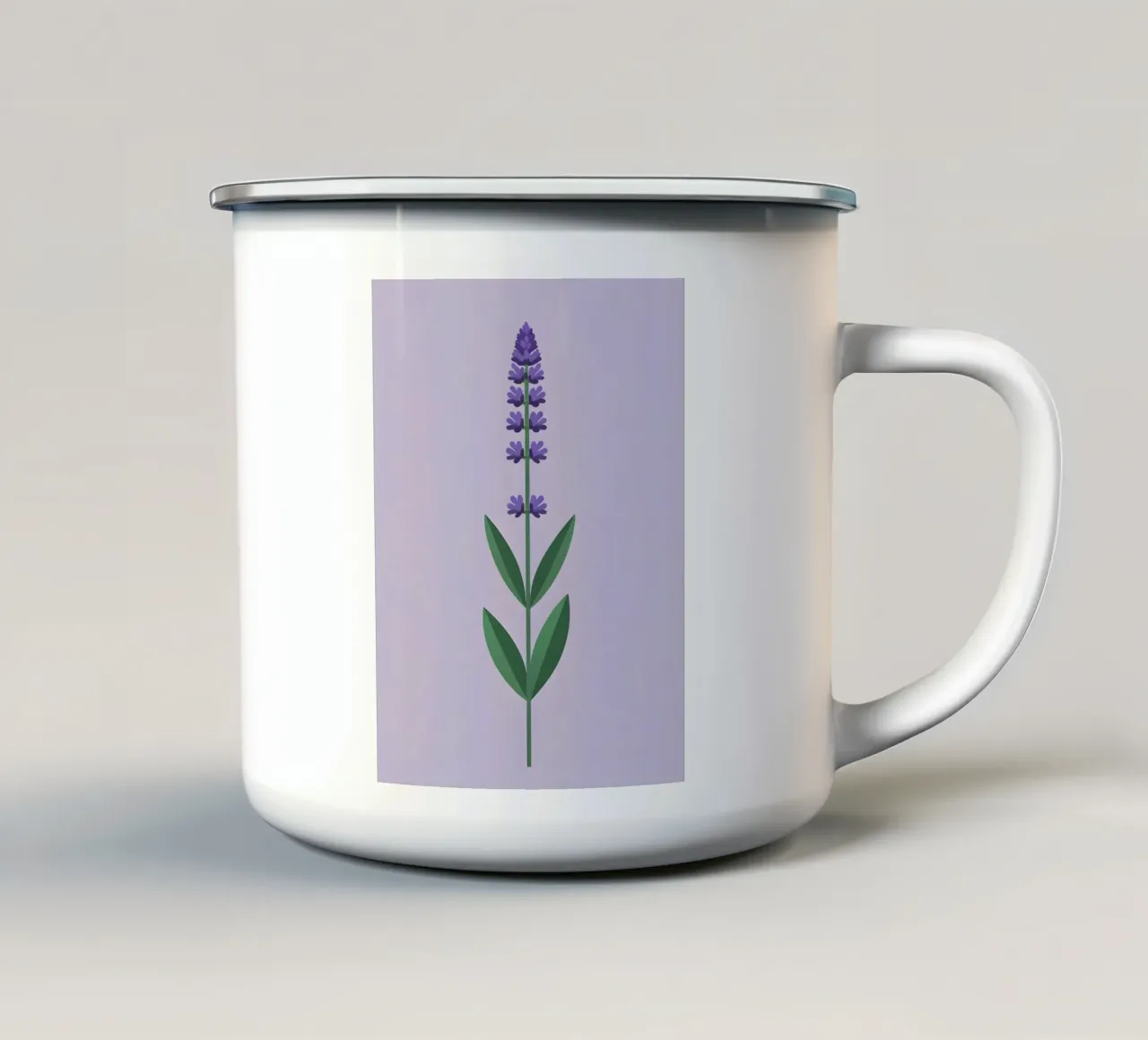 Stelo di lavanda tazza in smalto da Botanical Gallery