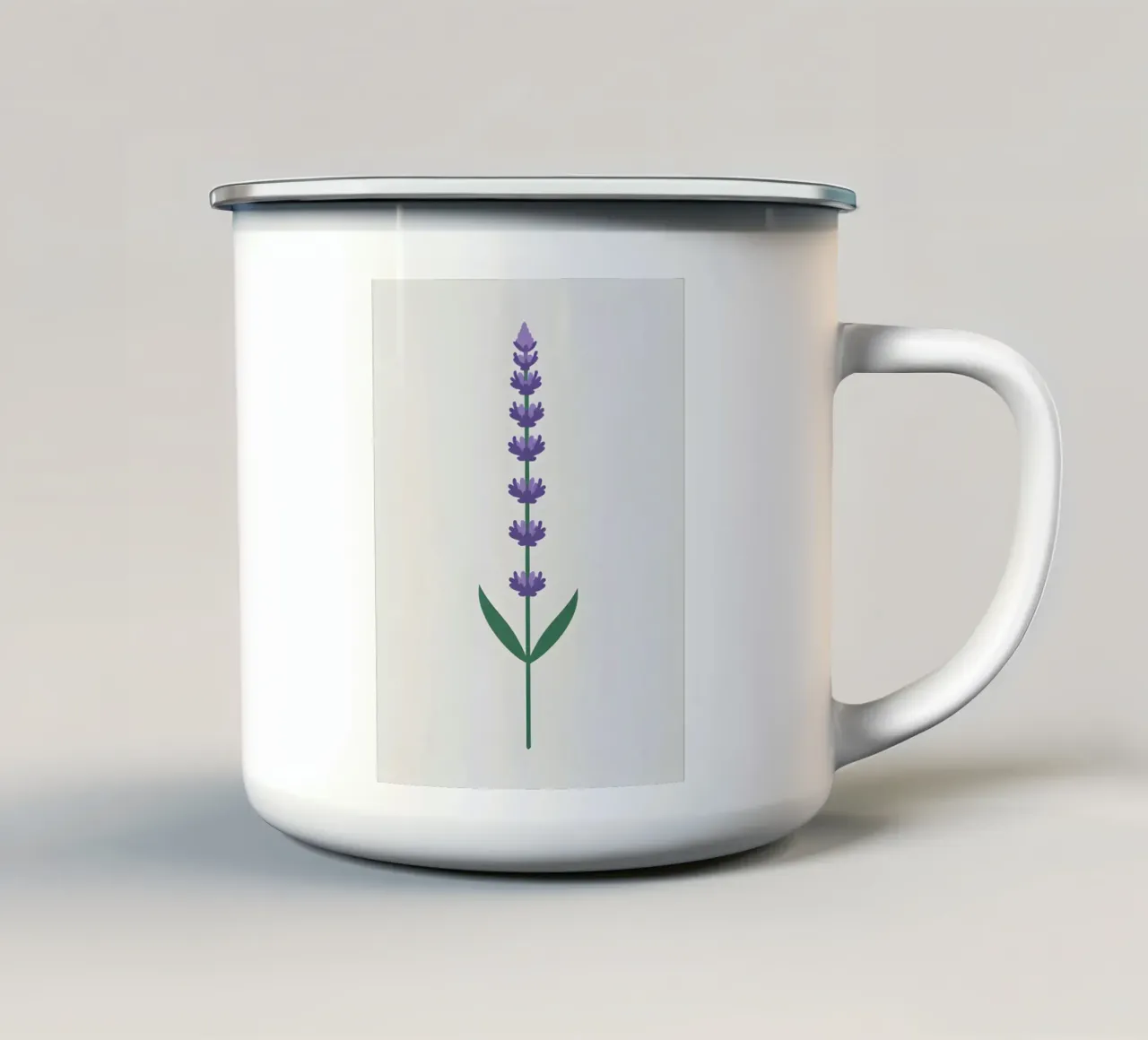 Stelo di lavanda tazza in smalto da Botanical Gallery