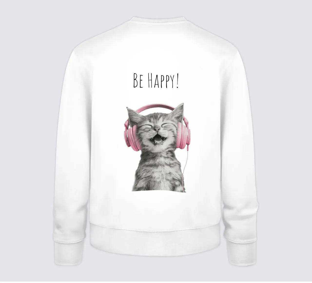 Gatto cool - Be Happy - rosa felpa da Melanie Viola