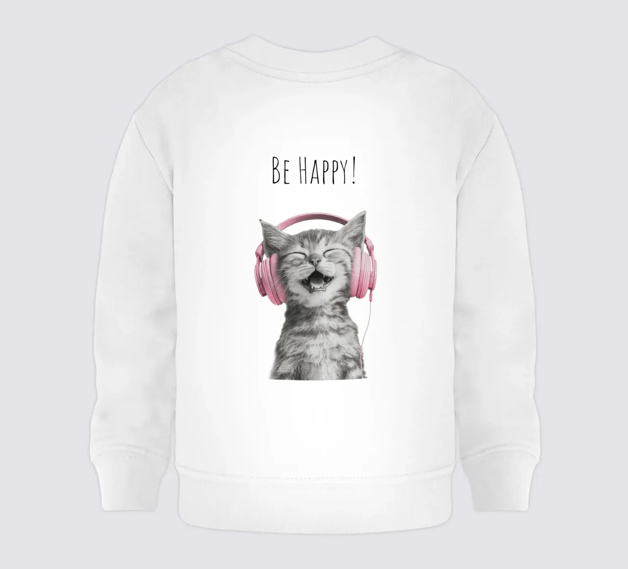 Gatto cool - Be Happy - rosa felpa neonato da Melanie Viola