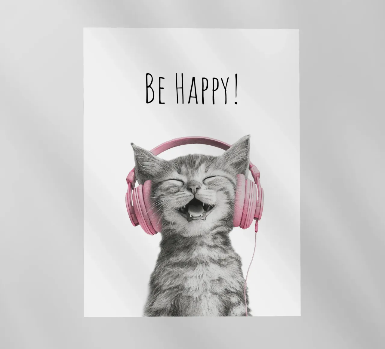 Gatto cool - Be Happy - rosa pellicola backlit da Melanie Viola