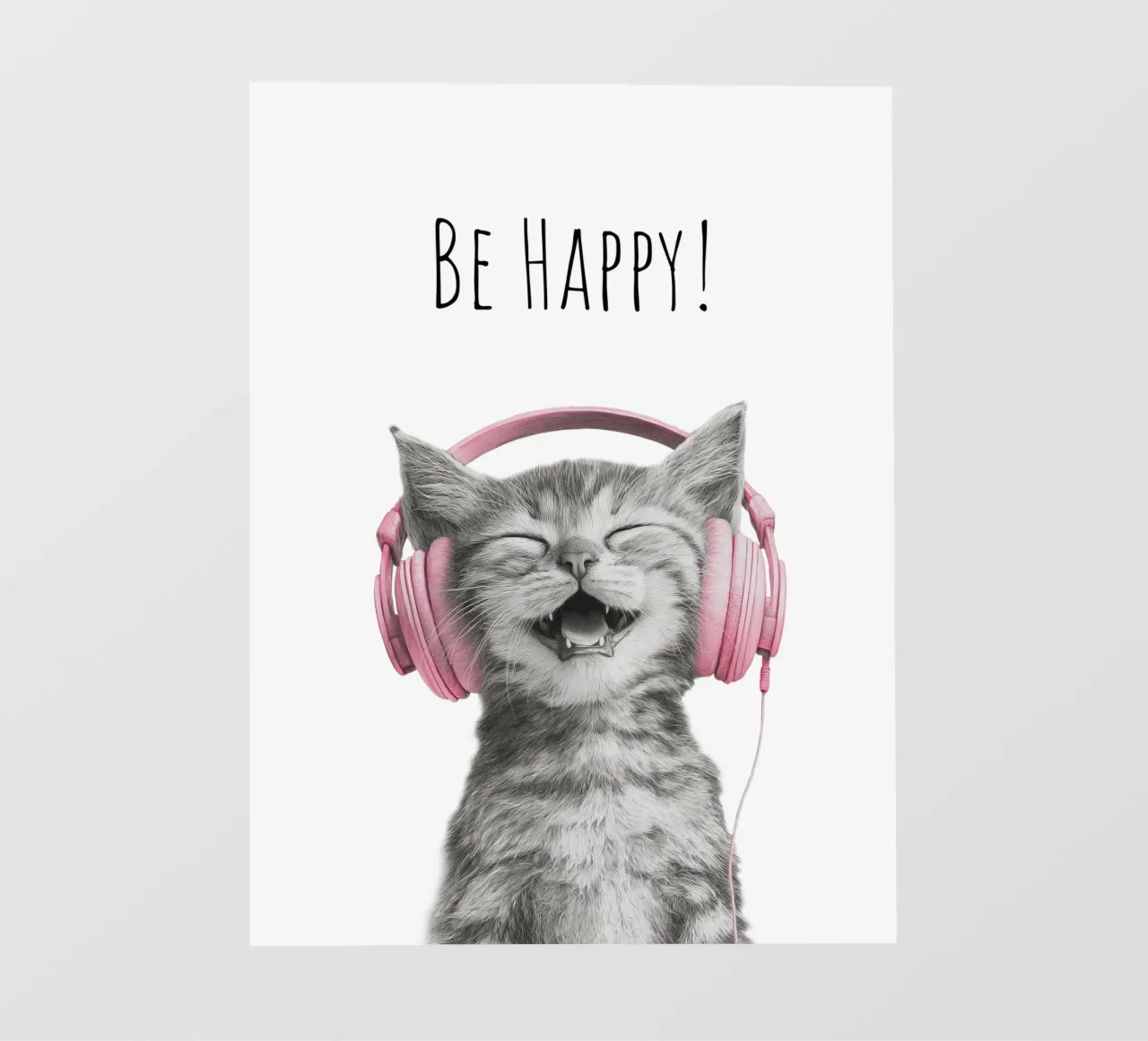 Gatto cool - Be Happy - rosa pellicola backlit da Melanie Viola