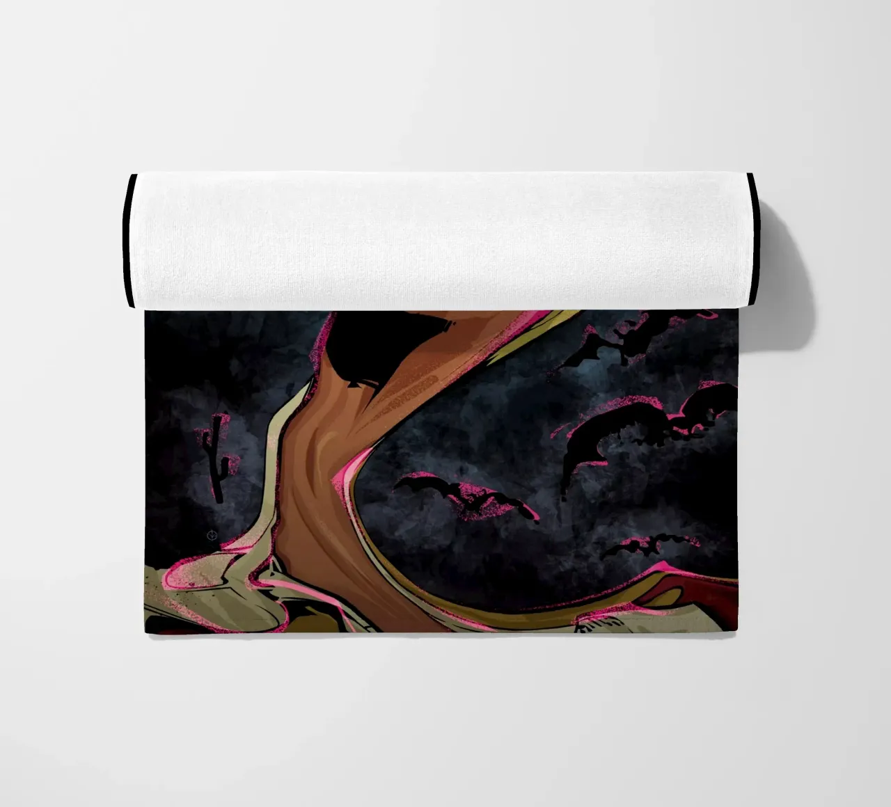 Fear And Loathing Night beach towel by nabakumov