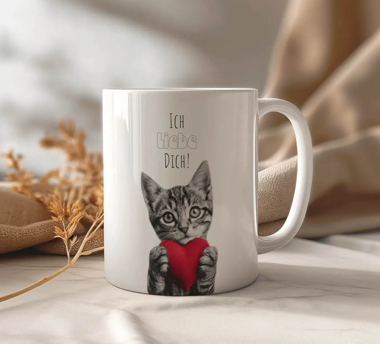 Ich liebe dich tazza in ceramica da Melanie Viola