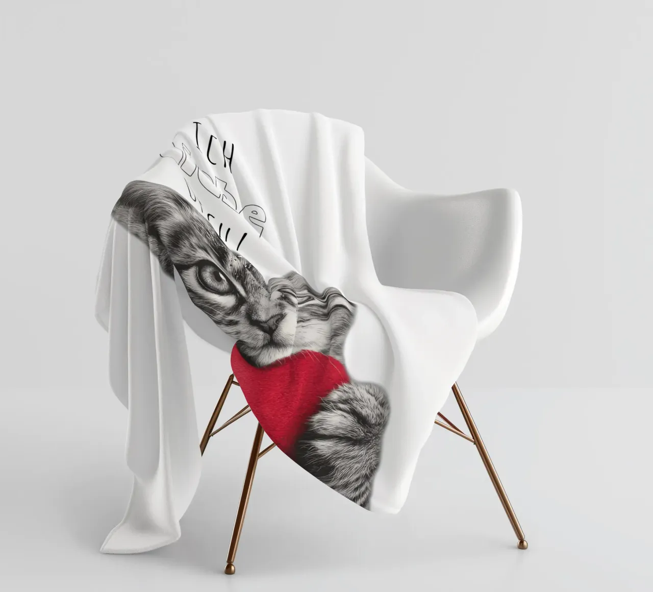 Ich liebe dich coperta in pile da Melanie Viola