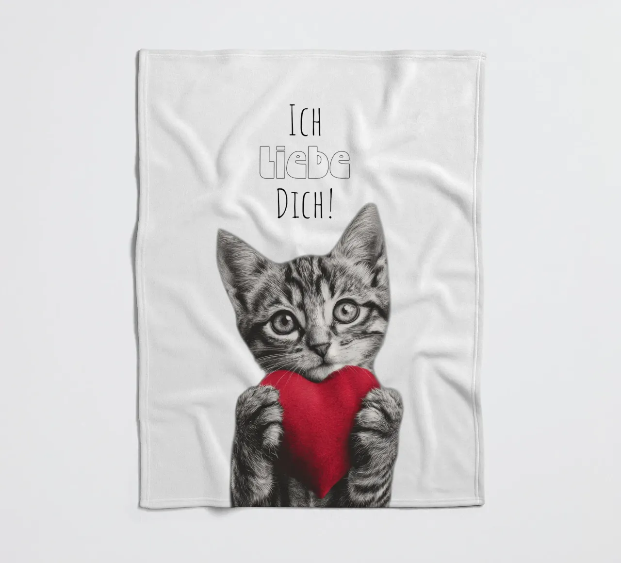 Ich liebe dich coperta in pile da Melanie Viola