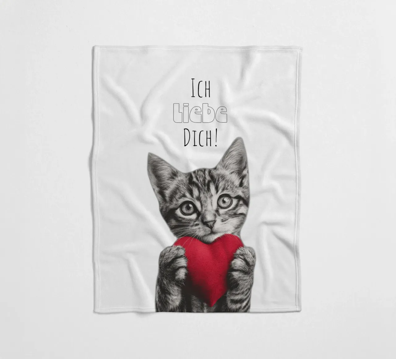 Ich liebe dich coperta in pile da Melanie Viola