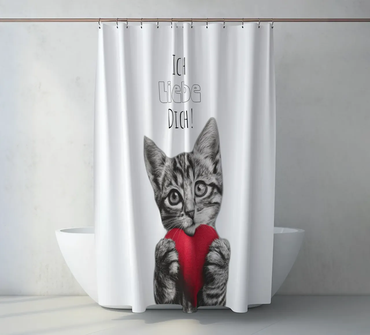 Ich liebe dich tenda da doccia da Melanie Viola