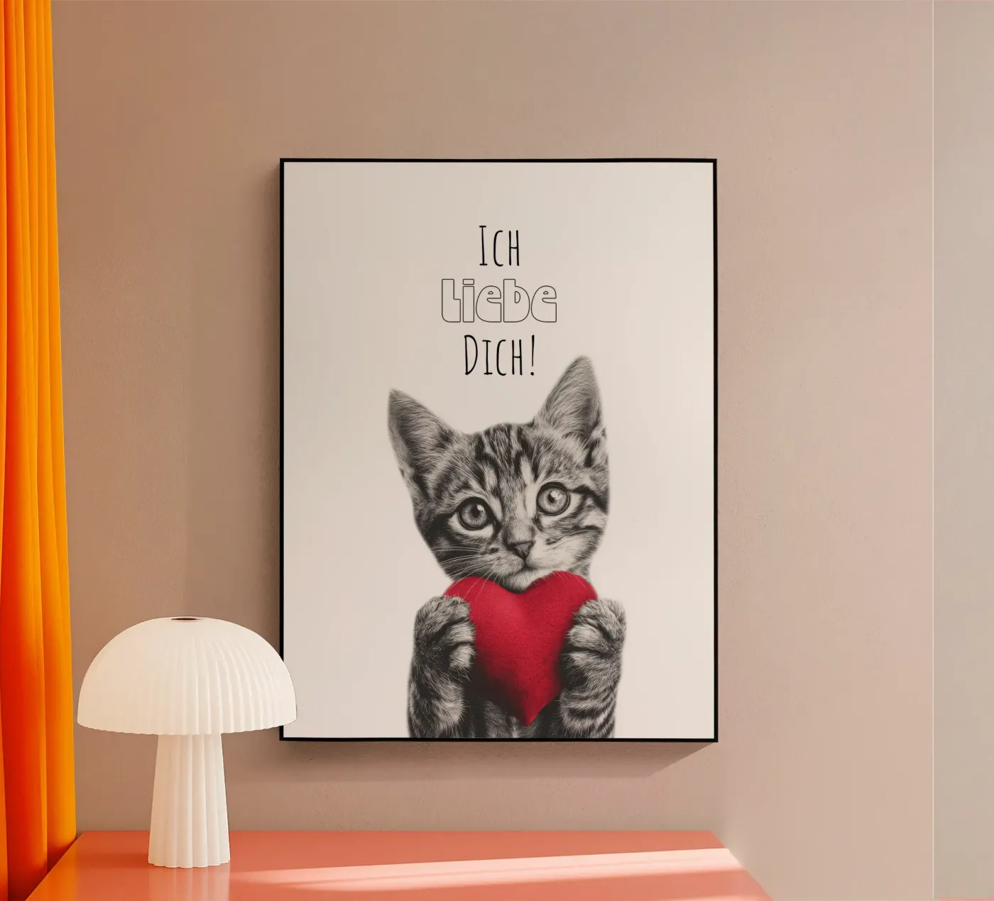 Ich liebe dich acryl van Melanie Viola