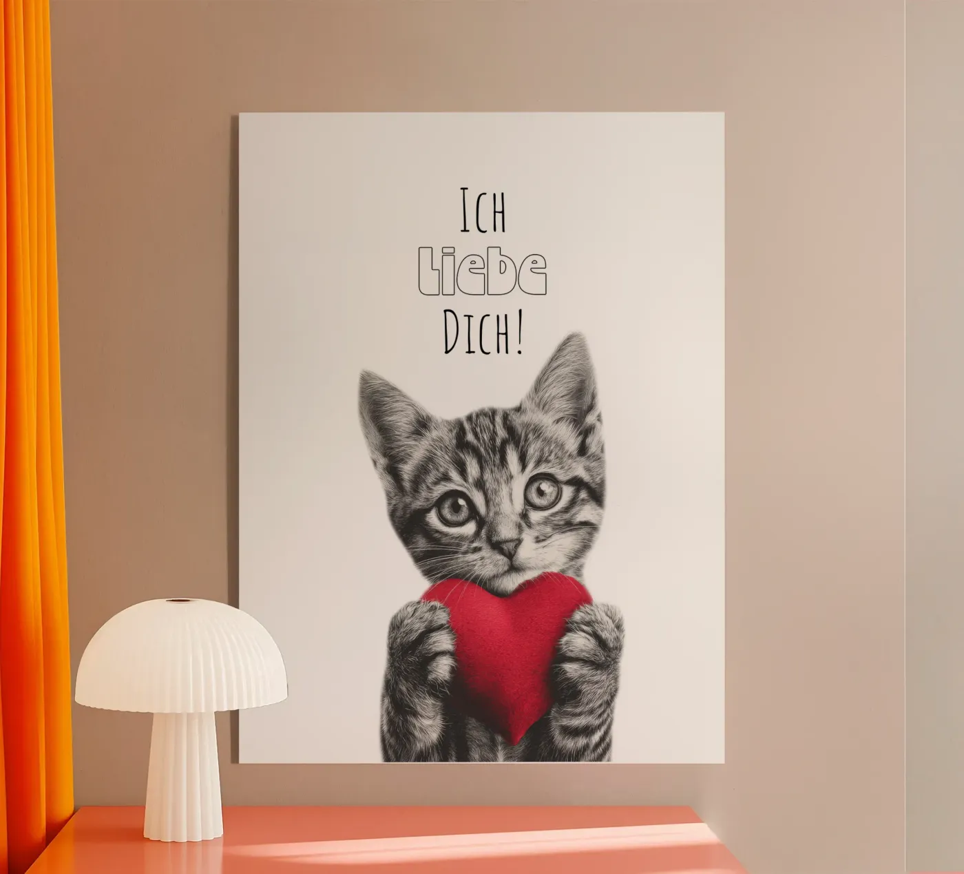 Ich liebe dich acryl van Melanie Viola