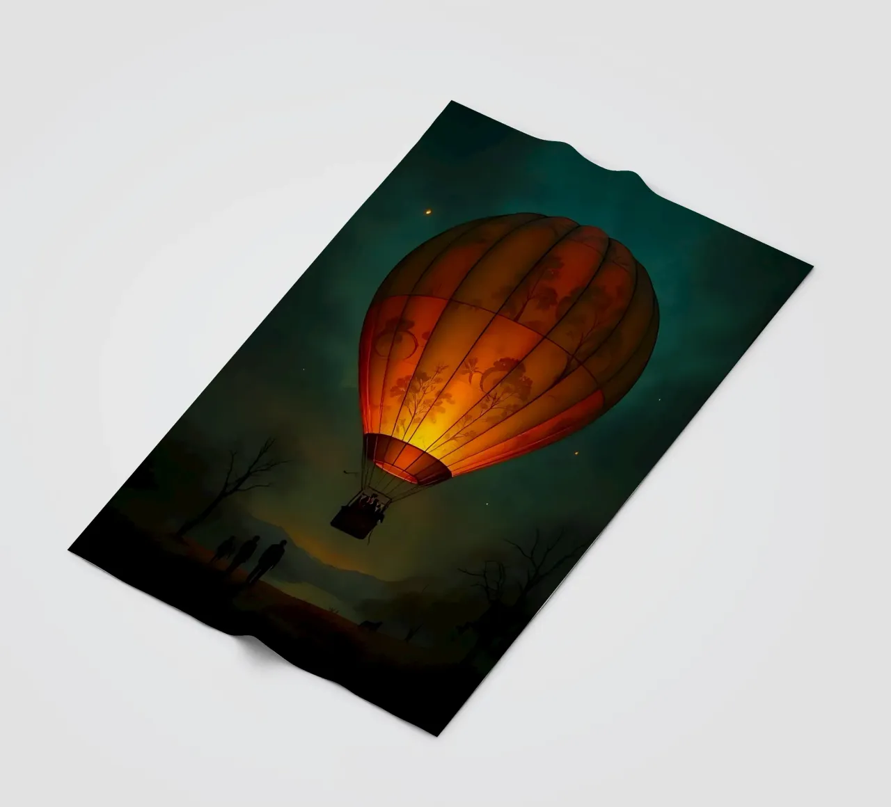 Giro in mongolfiera_1 coperta in pile da Fantasie & Mystikwelten by LK