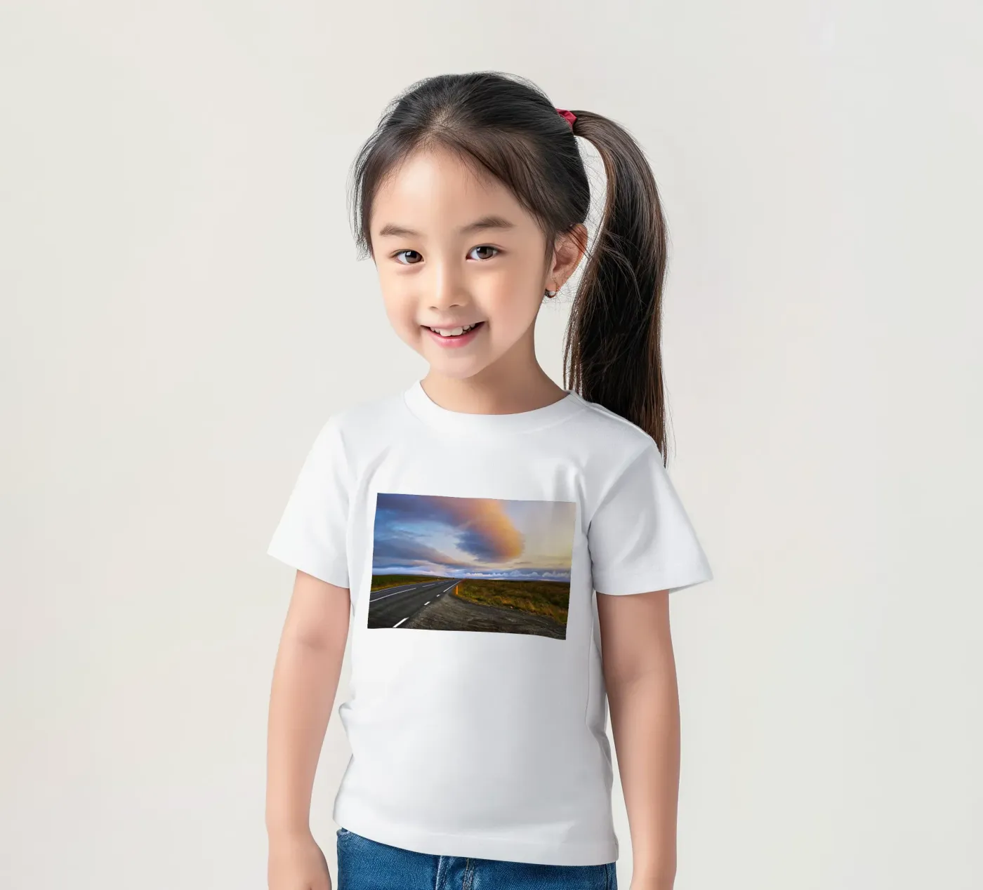 Sunset road t-shirt bambini da Fjöllart