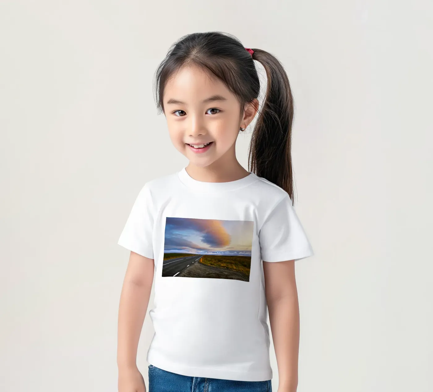 Sunset road t-shirt bambini da Fjöllart