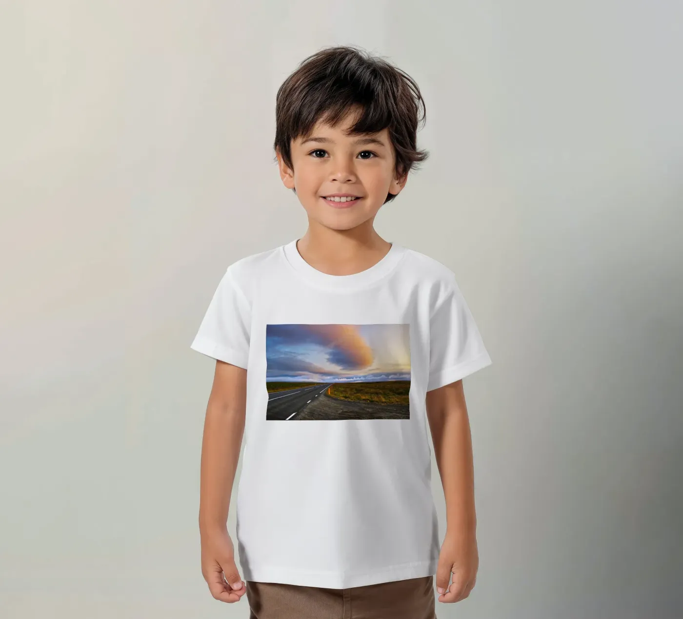 Sunset road t-shirt bambini da Fjöllart