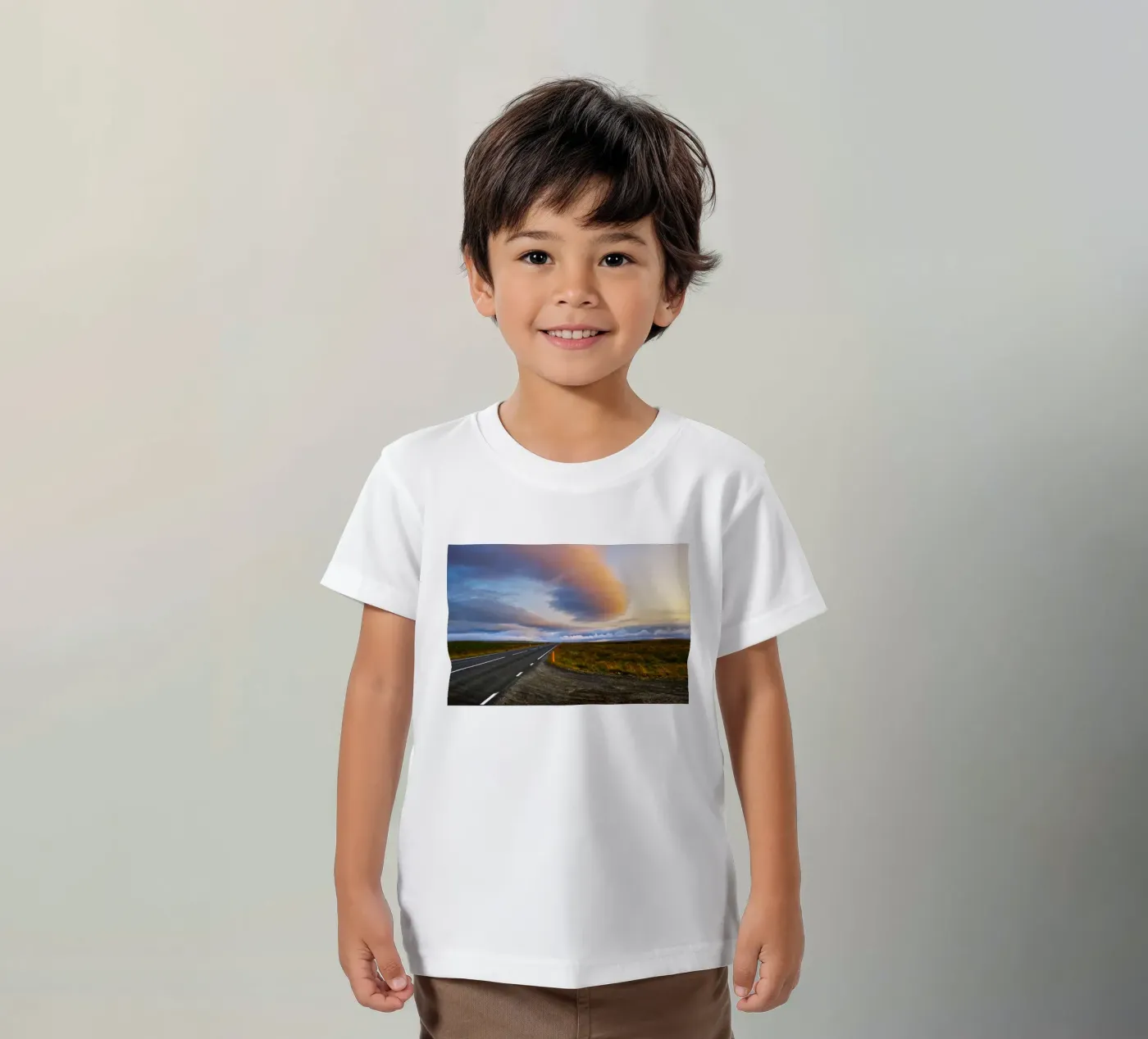 Sunset road t-shirt bambini da Fjöllart