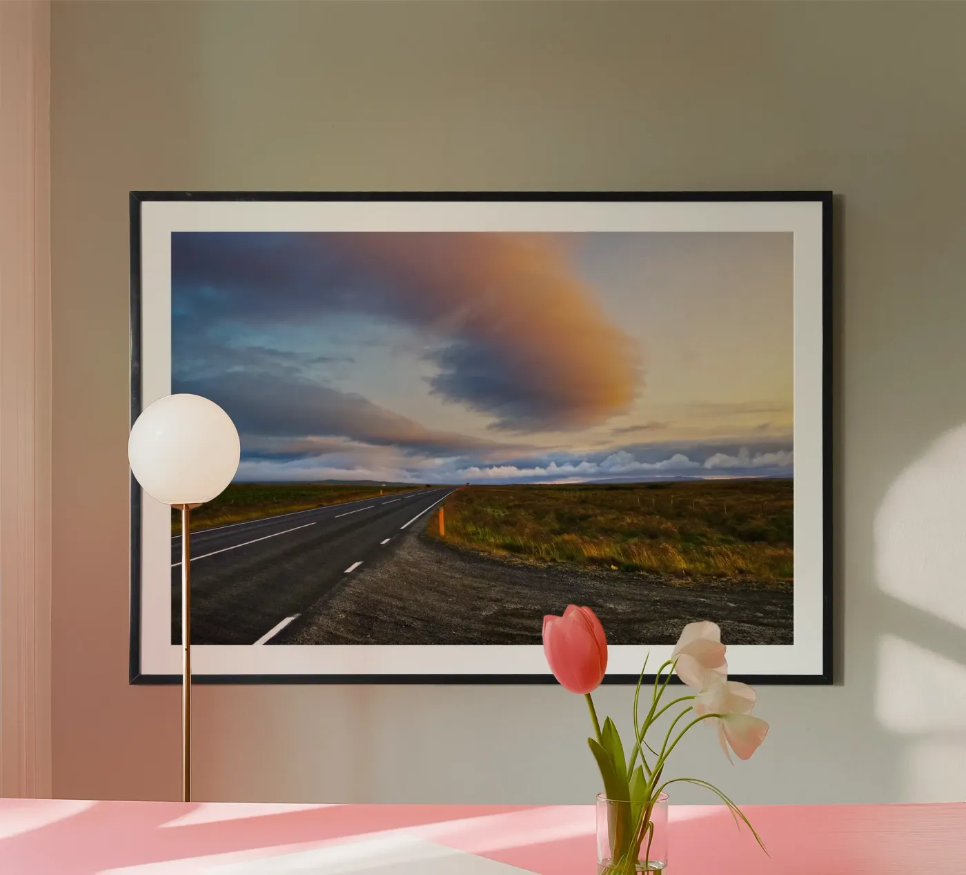 Sunset road poster by Fjöllart