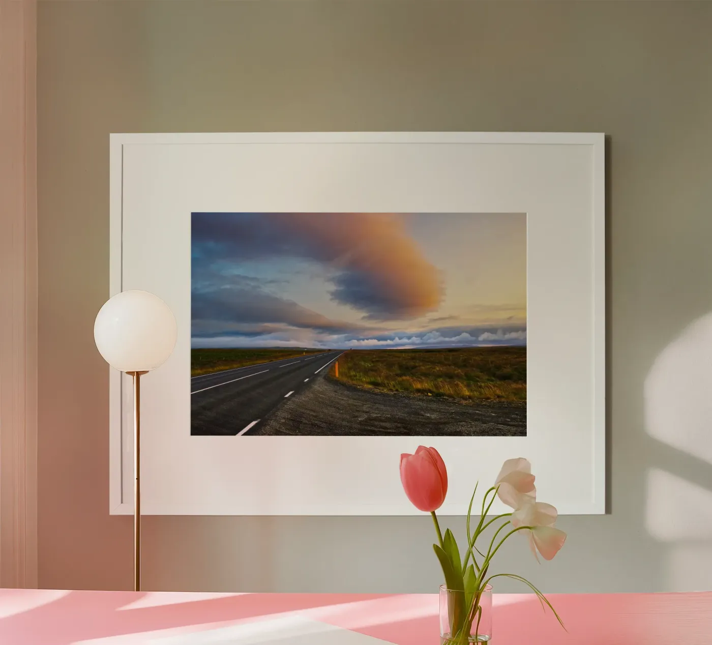 Sunset road poster by Fjöllart