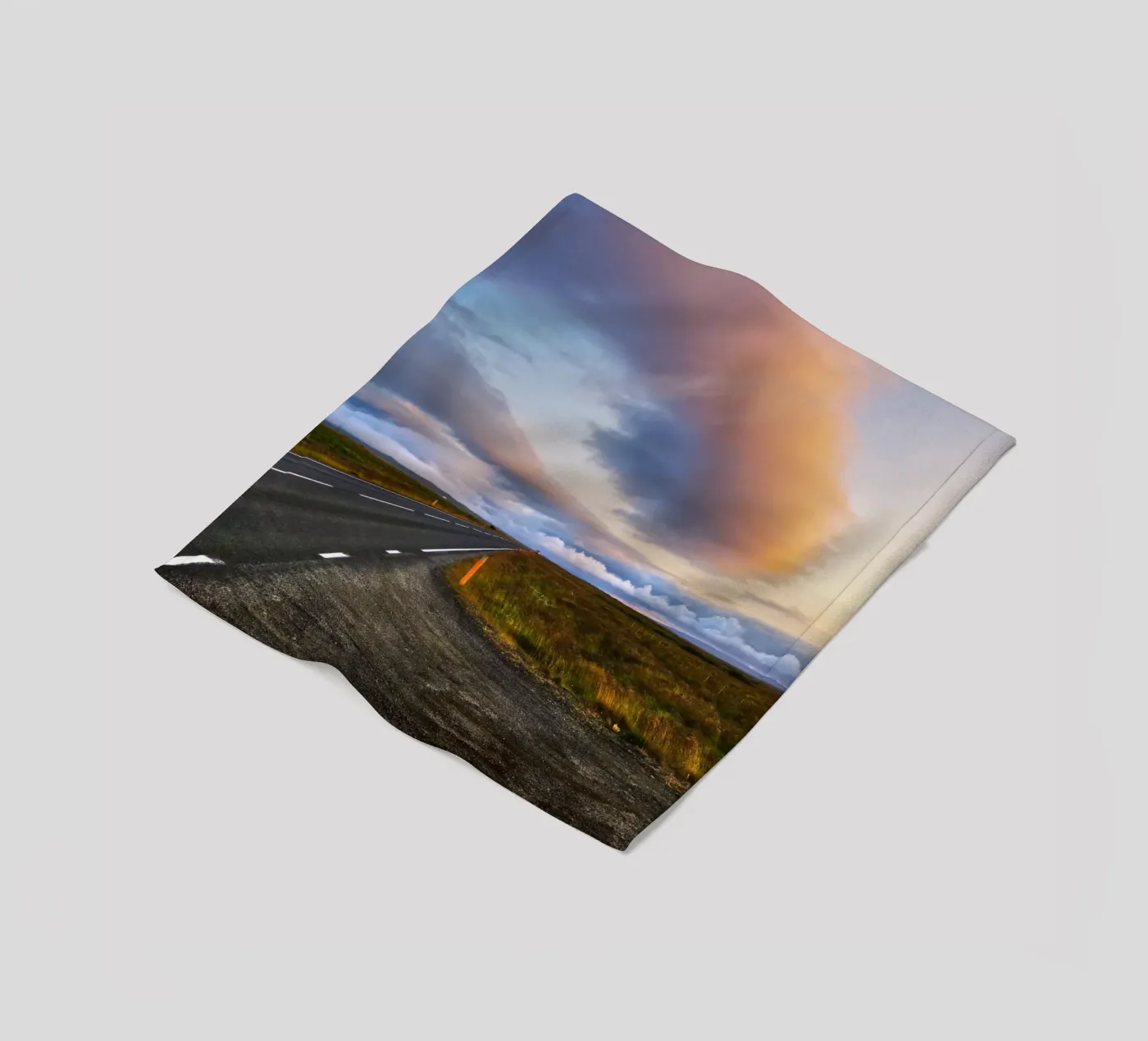 Sunset road fleecedeken van Fjöllart