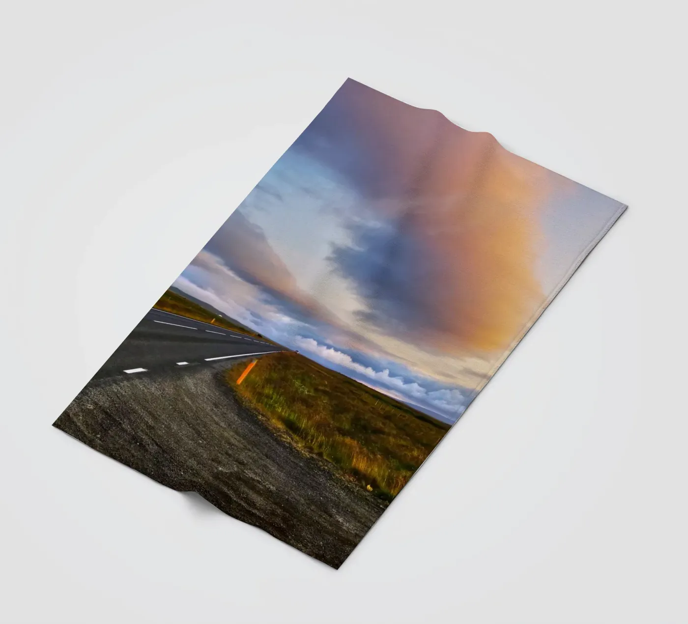 Sunset road fleecedeken van Fjöllart