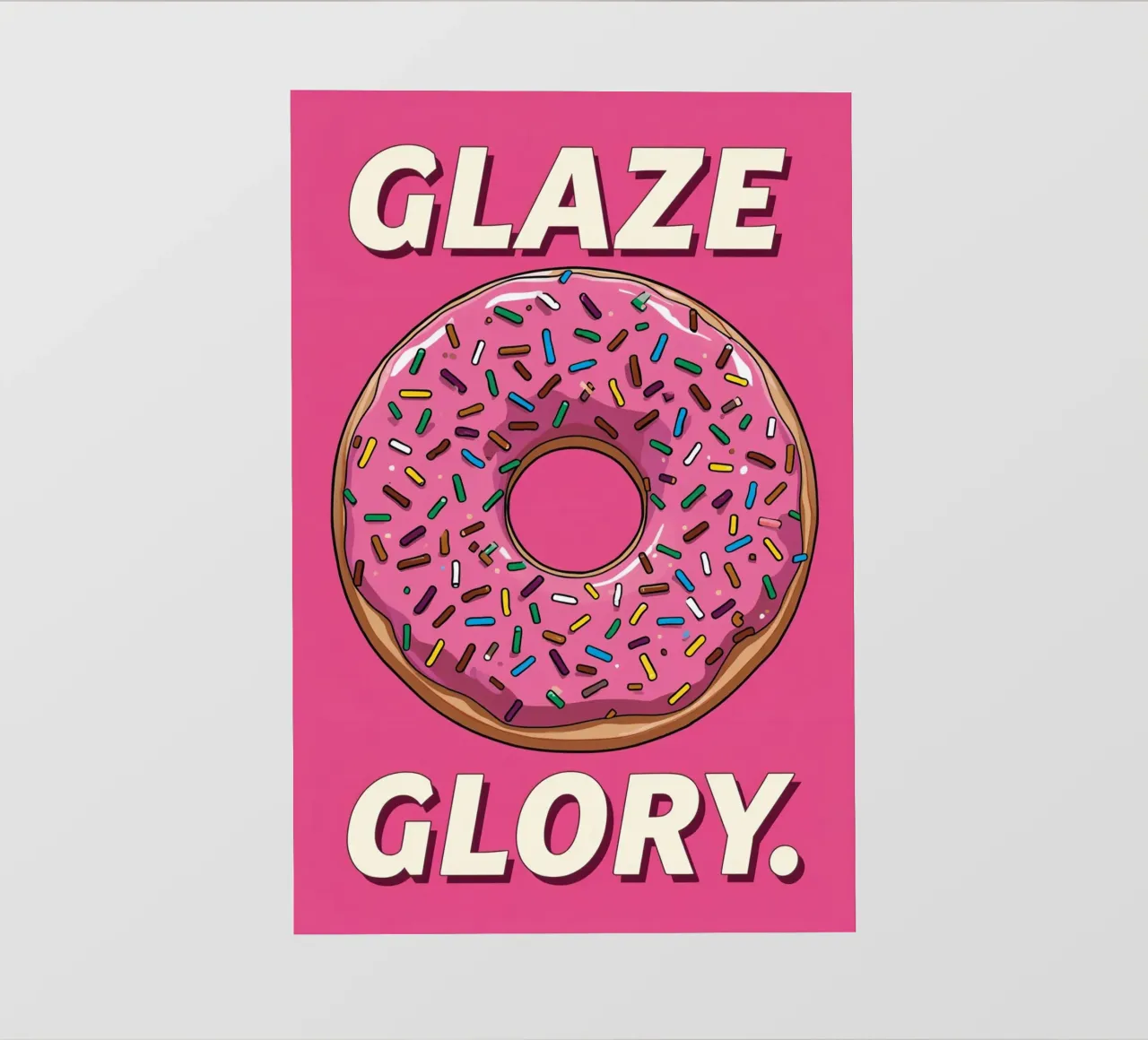 Ciambella con glassa rosa e zuccherini pellicola backlit da DesignDoodle