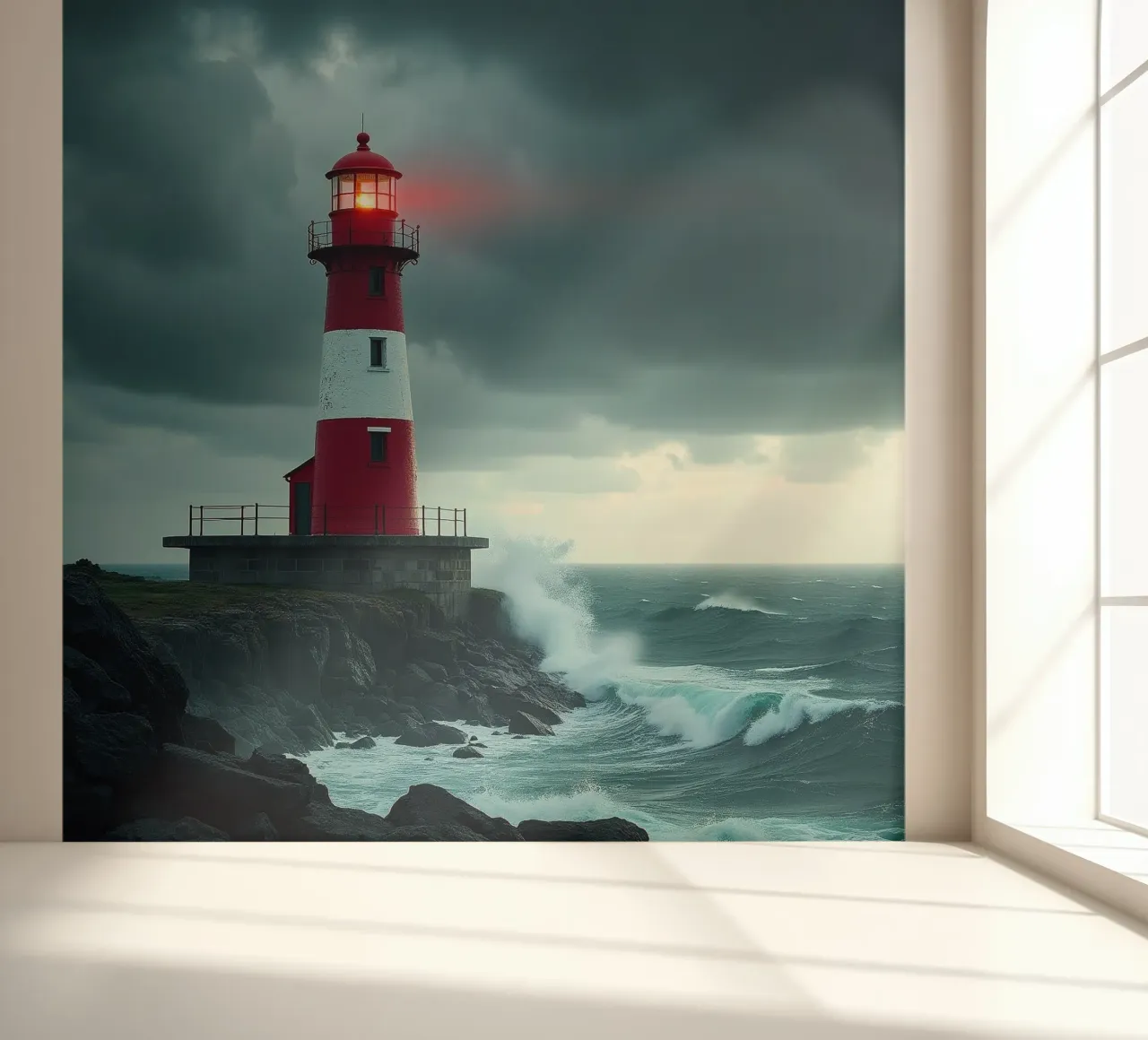 Vuurtoren_2 fotobehang van Fantasie & Mystikwelten by LK