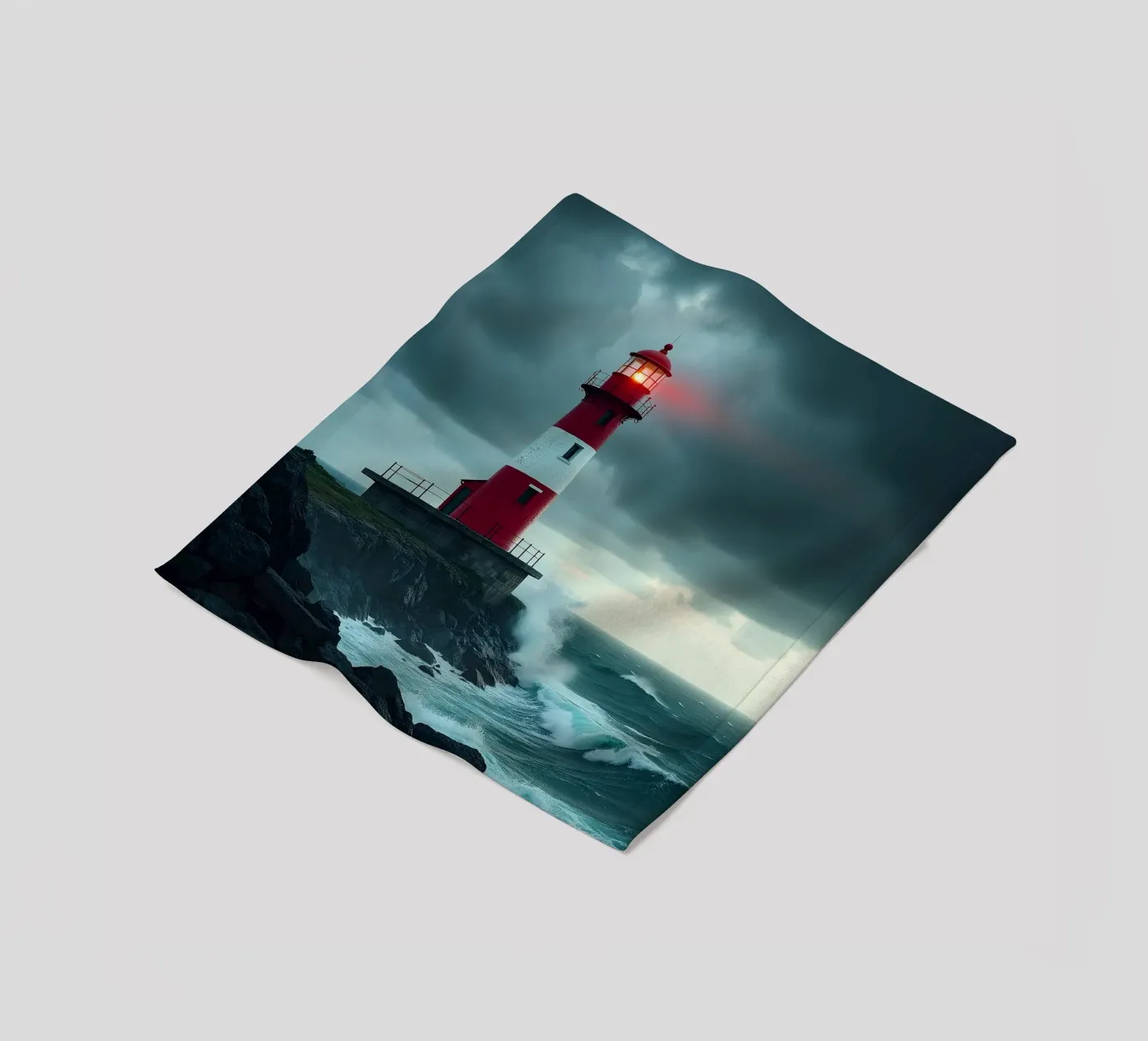 Lighthouse_2 fleece blanket by Fantasie & Mystikwelten by LK