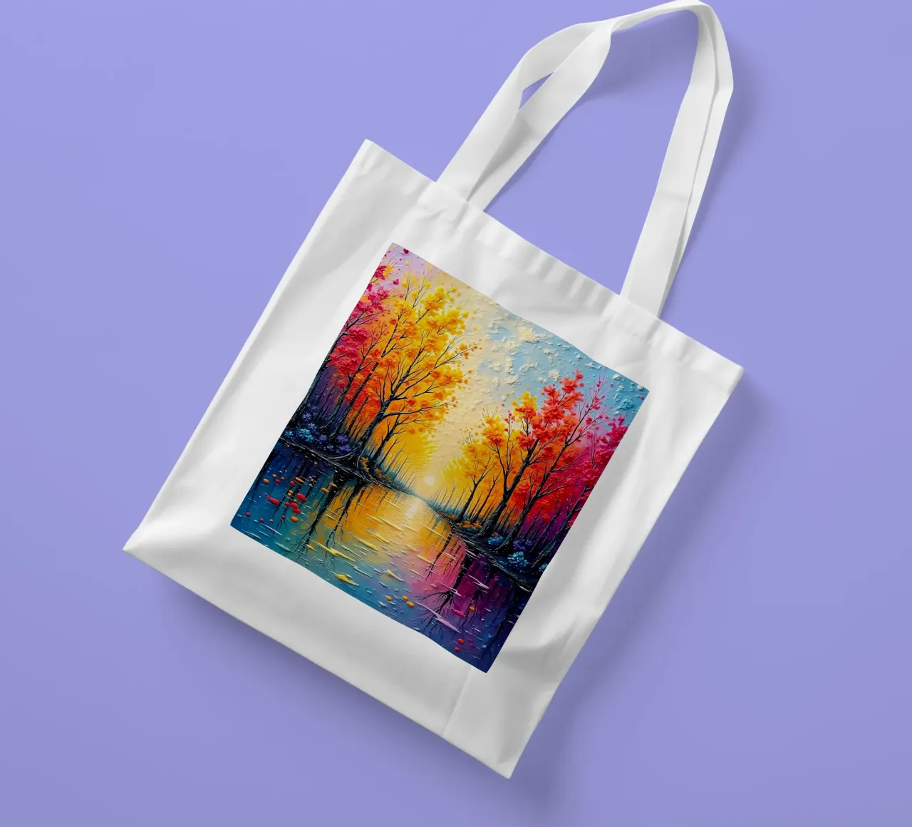 albero colorato viale_1 borsa in juta da Farb- und Blütenzauber by LK
