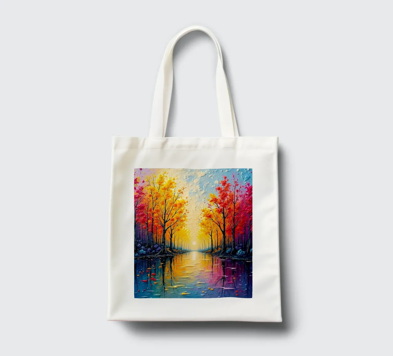 albero colorato viale_1 borsa in juta da Farb- und Blütenzauber by LK