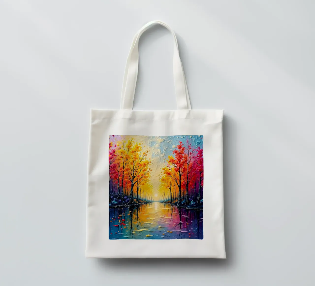 albero colorato viale_1 borsa in juta da Farb- und Blütenzauber by LK