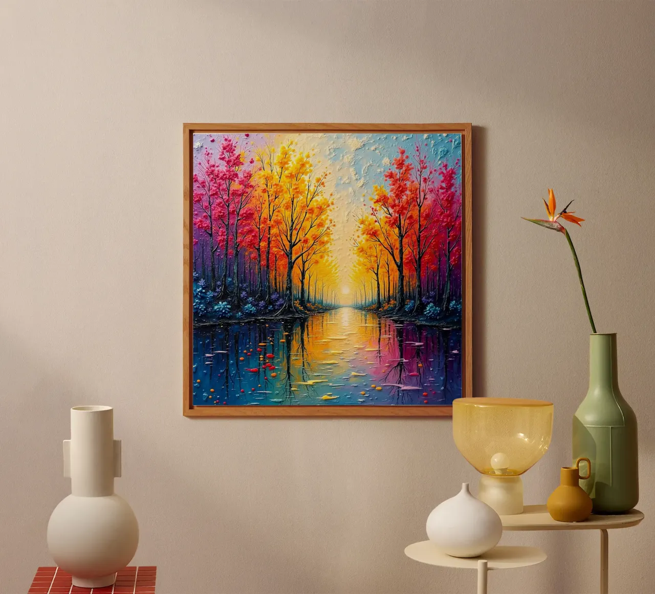 albero colorato viale_1 alluminio dibond da Farb- und Blütenzauber by LK
