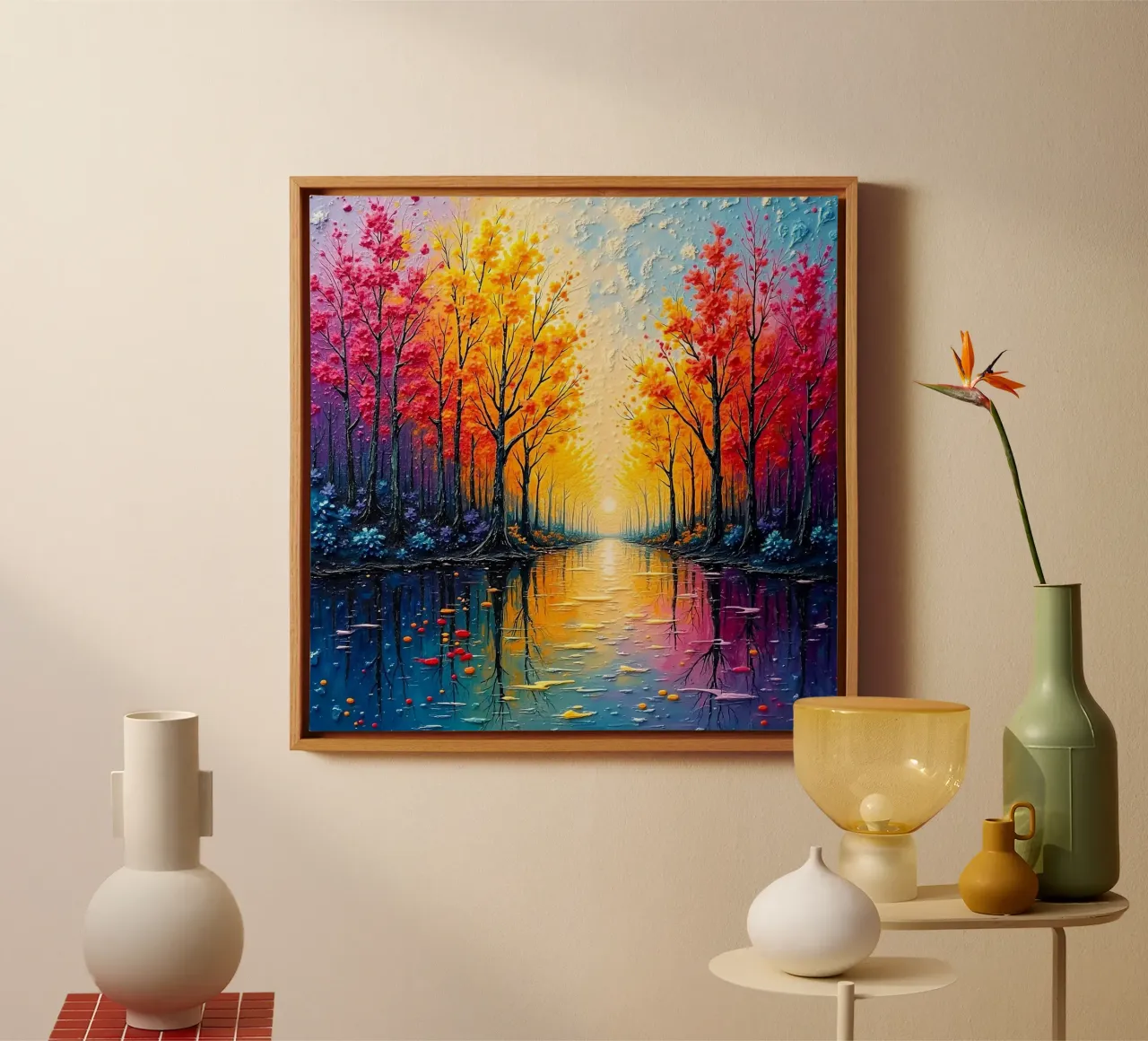 albero colorato viale_1 tela da Farb- und Blütenzauber by LK