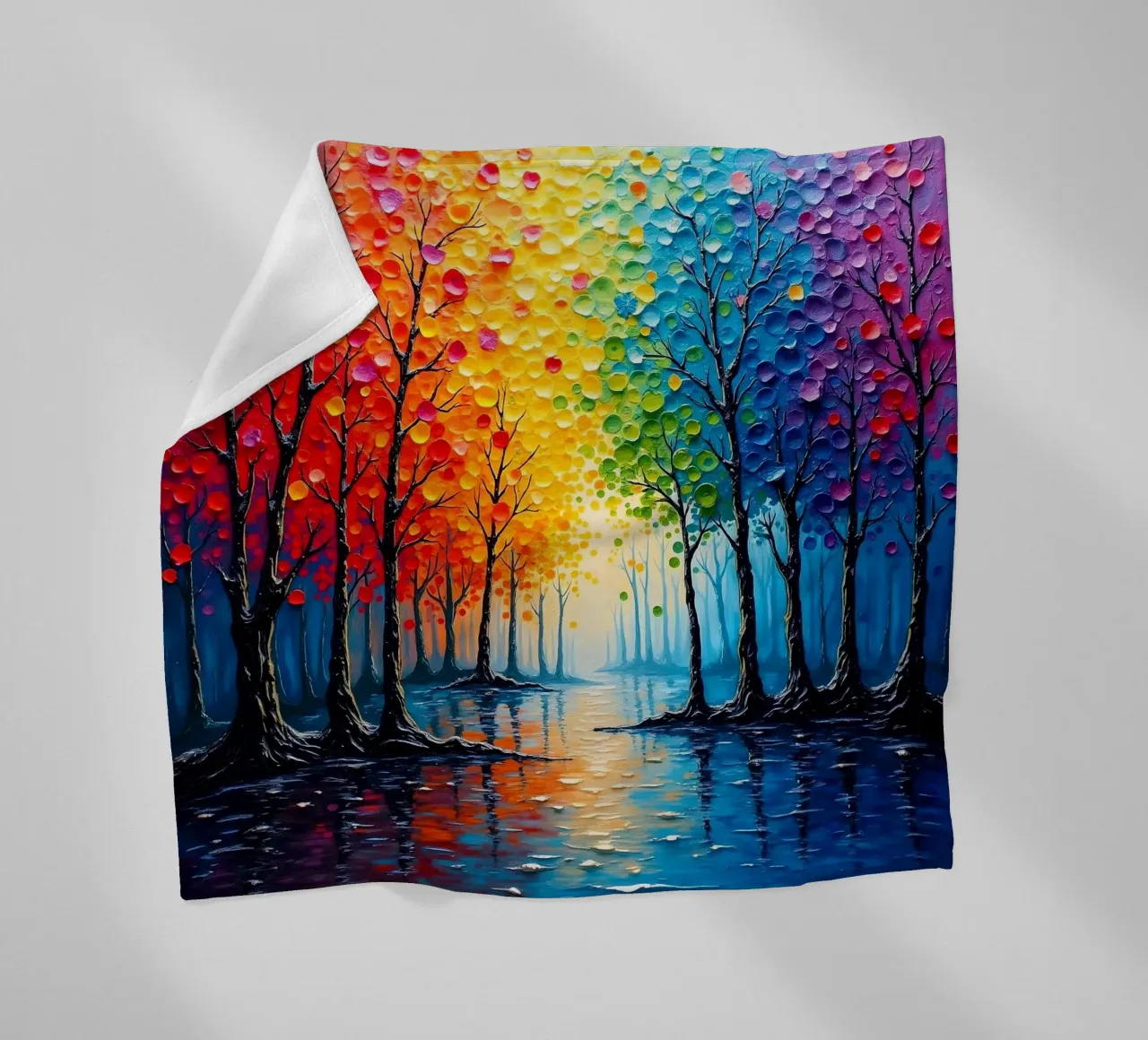 viale degli alberi colorati_2 coperta in pile da Farb- und Blütenzauber by LK