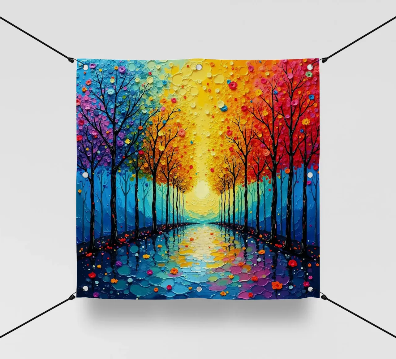 viale degli alberi colorati_3 telo in pvc da Farb- und Blütenzauber by LK