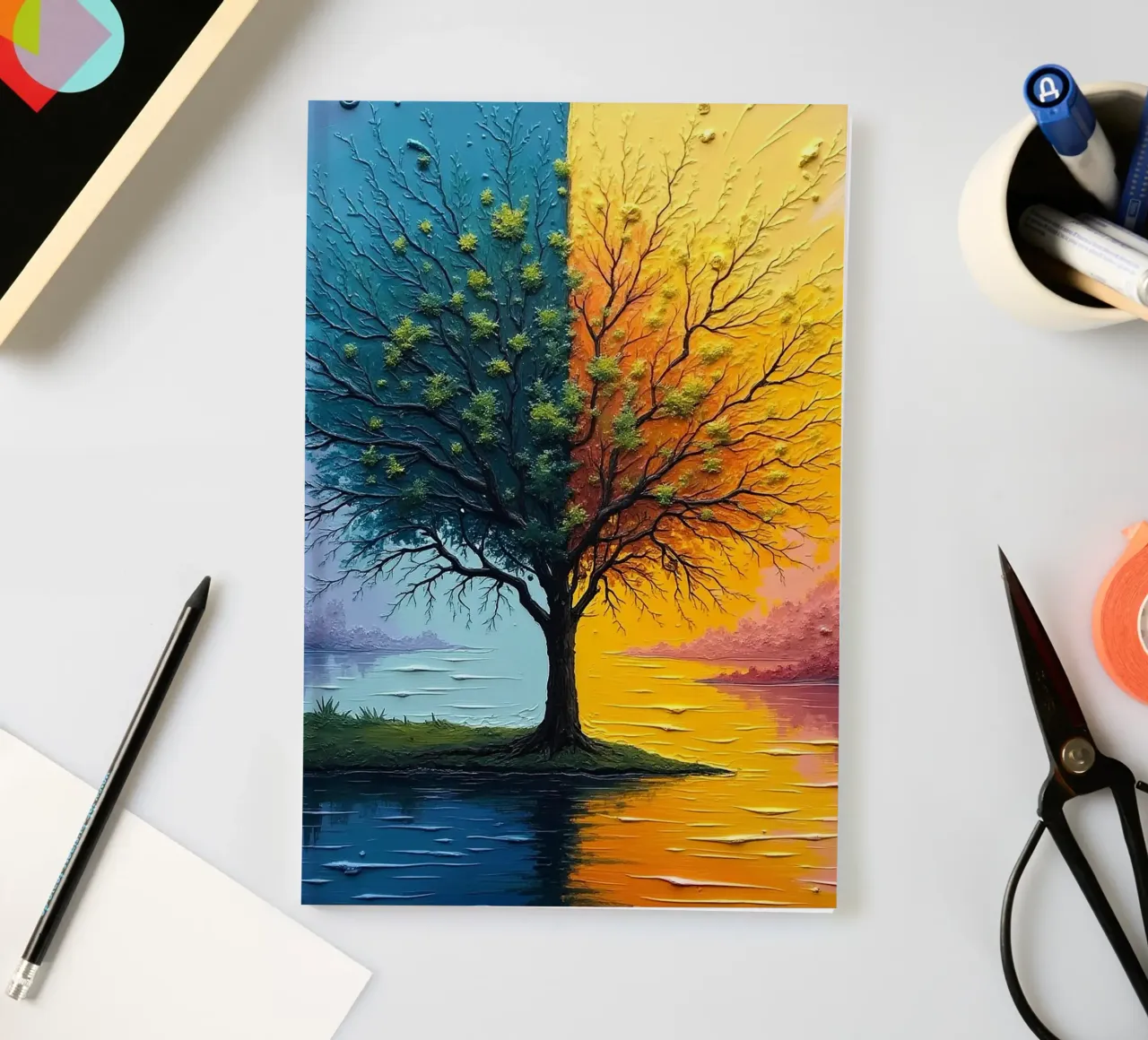 Tree, two-coloured_1 notebook by Farb- und Blütenzauber by LK