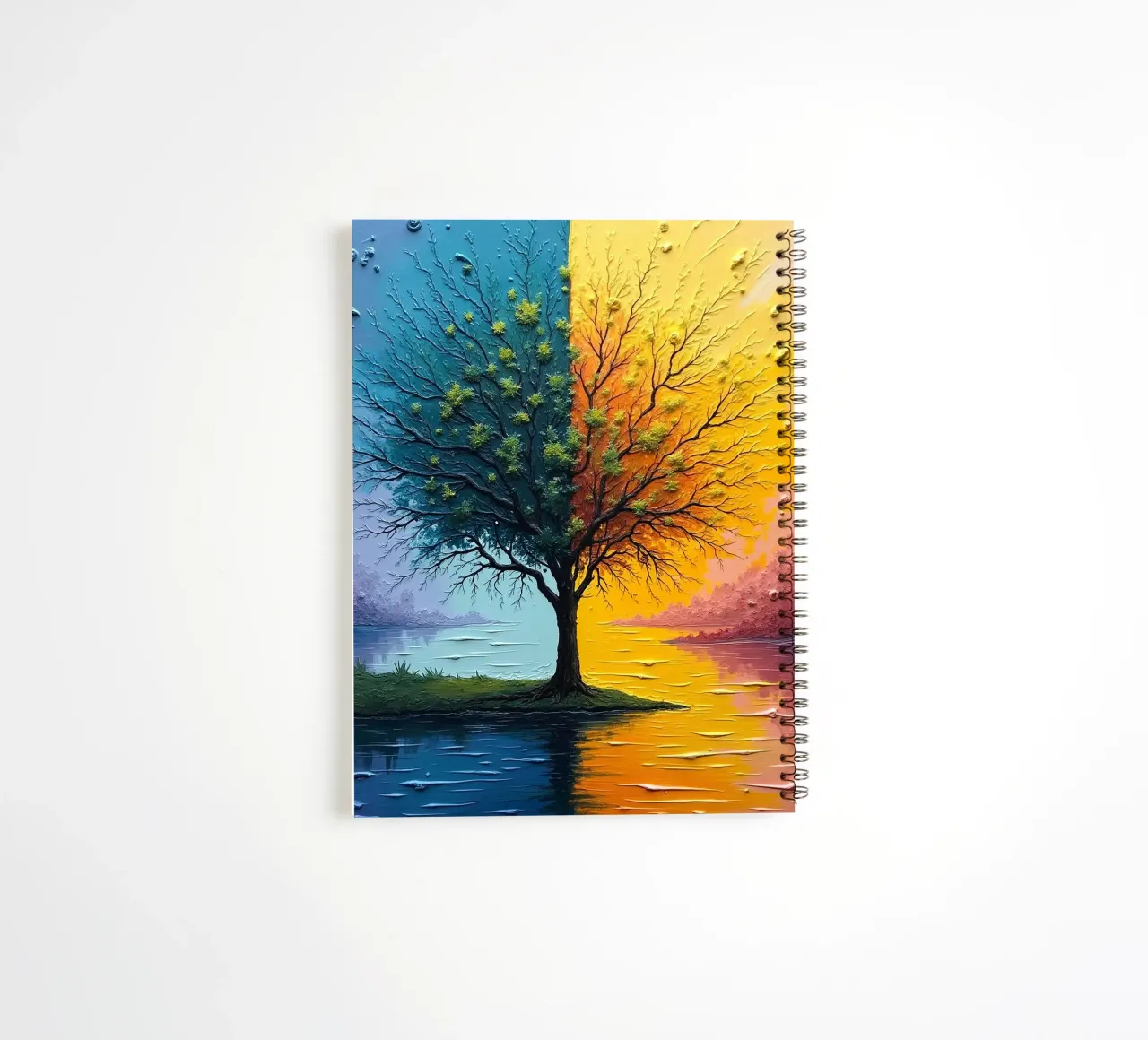 Tree, two-coloured_1 spiral notebook by Farb- und Blütenzauber by LK