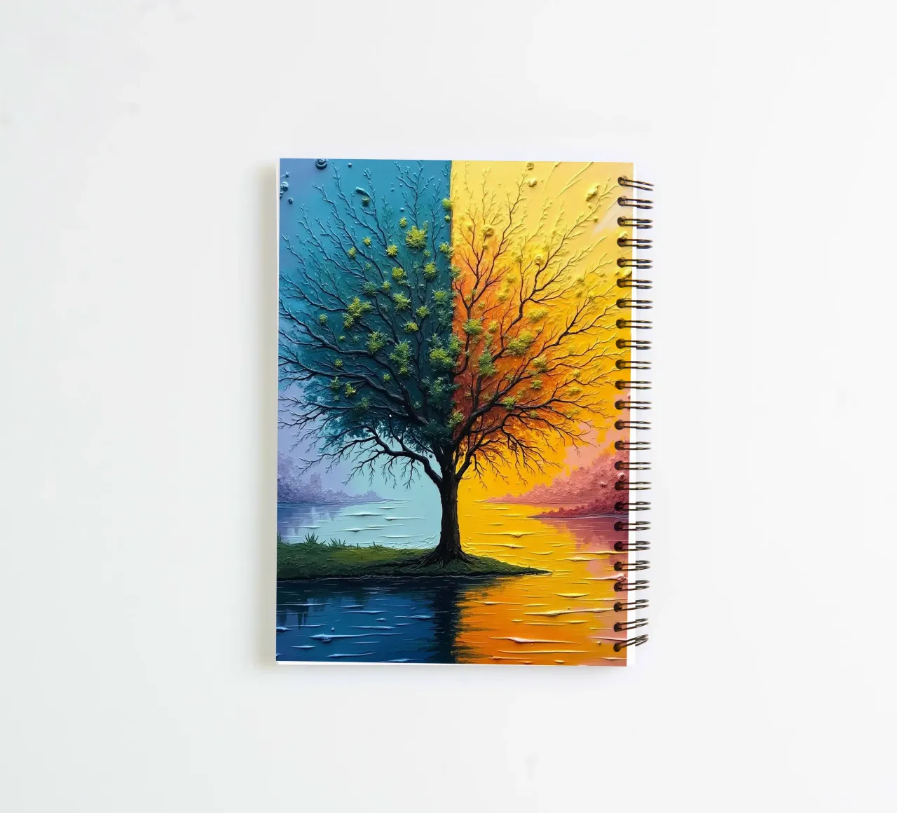 Tree, two-coloured_1 spiral notebook by Farb- und Blütenzauber by LK