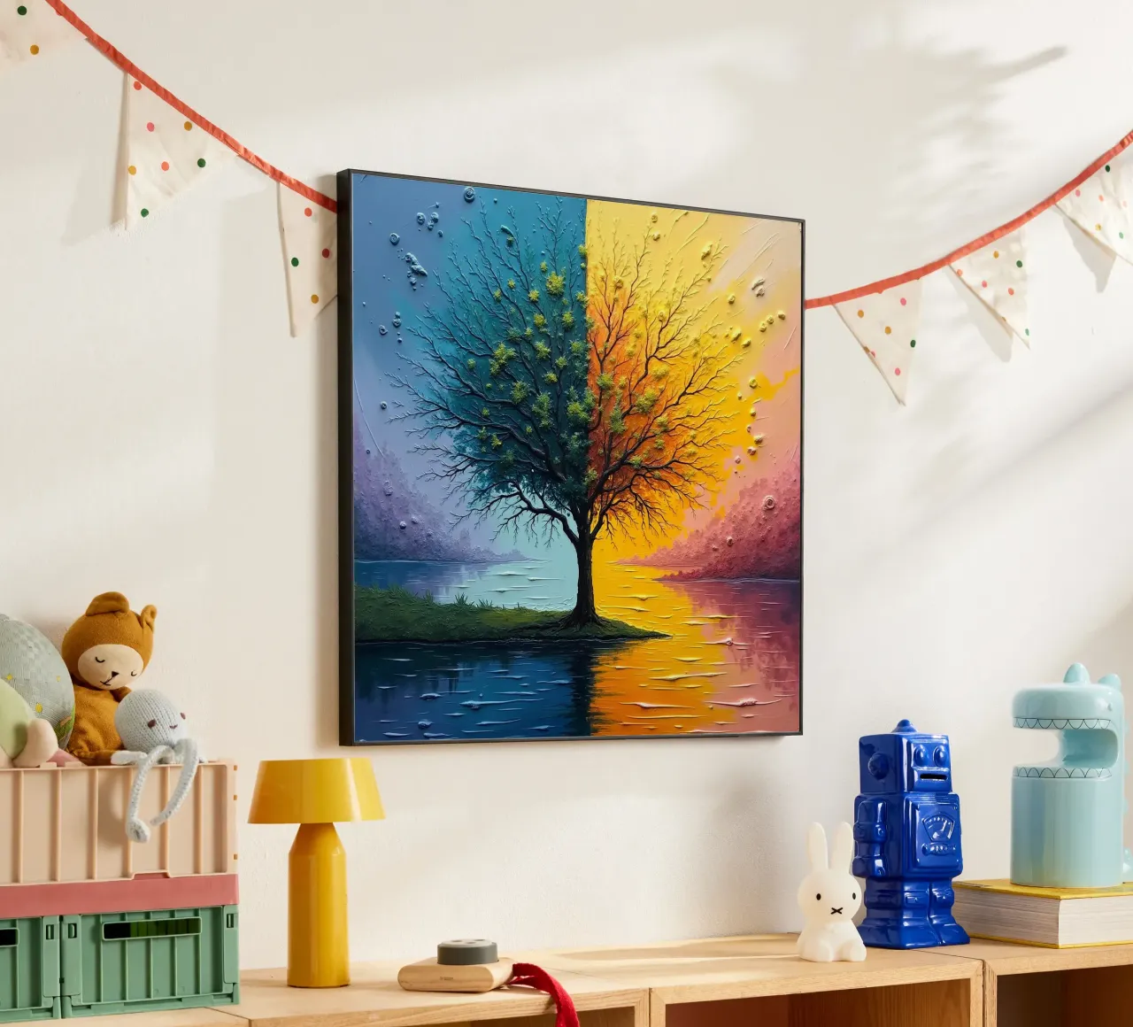 Albero, bicolore_1 pannello forex da Farb- und Blütenzauber by LK