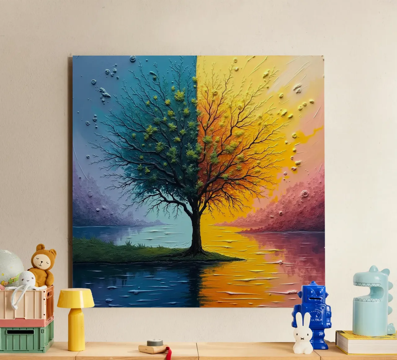 Albero, bicolore_1 pannello forex da Farb- und Blütenzauber by LK