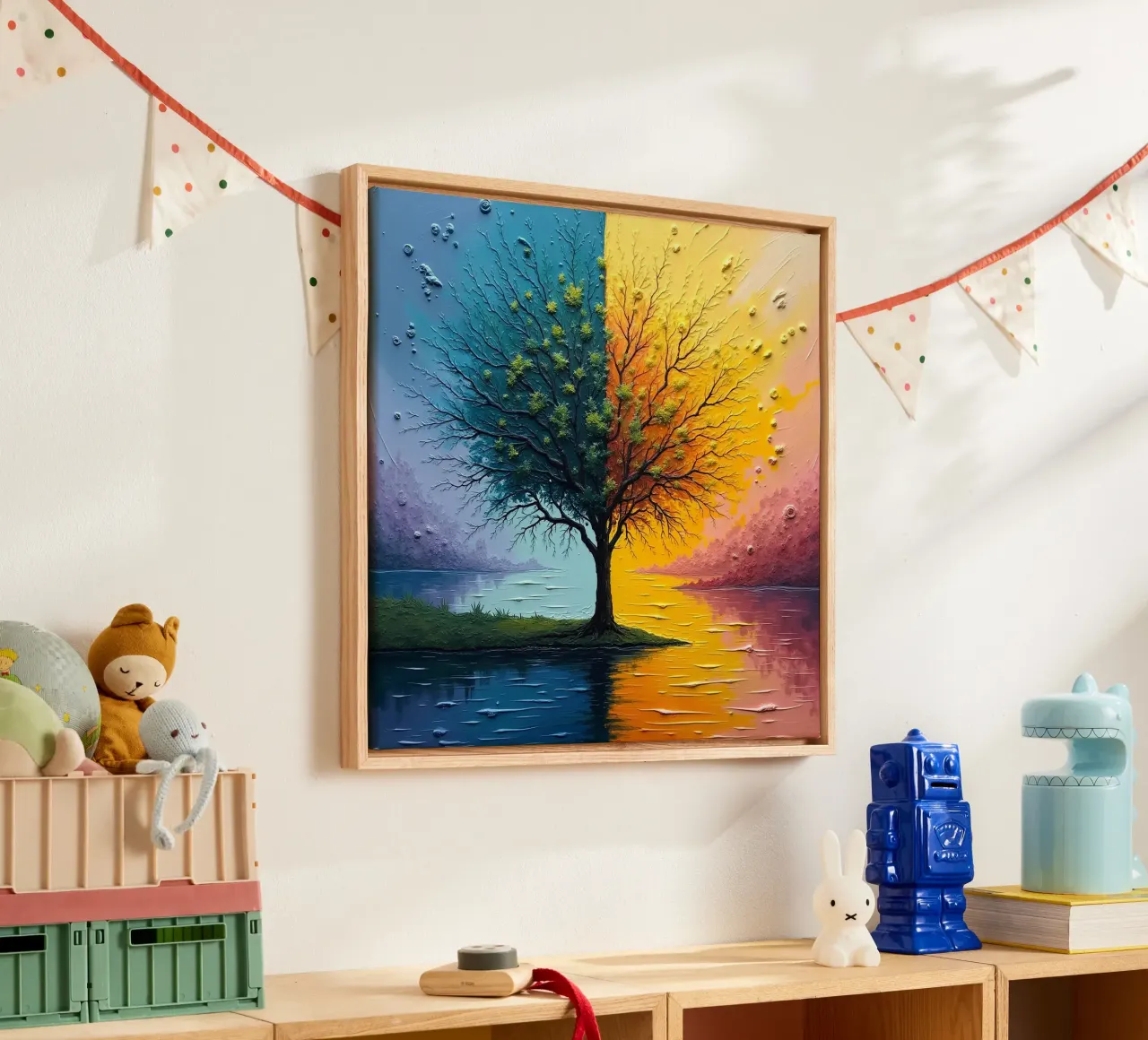Tree, two-coloured_1 canvas by Farb- und Blütenzauber by LK