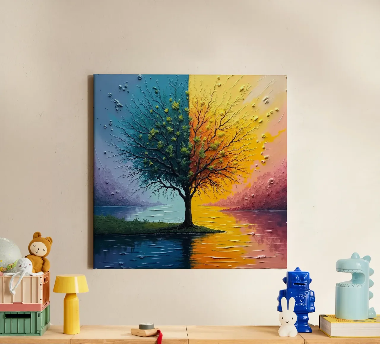 Tree, two-coloured_1 canvas by Farb- und Blütenzauber by LK
