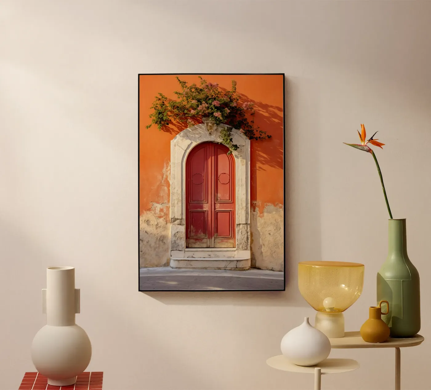 Orange Rustic Wall Acryl-Glas von Artsy Bessy