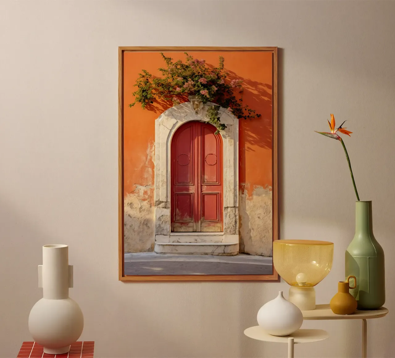 Orange Rustic Wall alluminio dibond da Artsy Bessy
