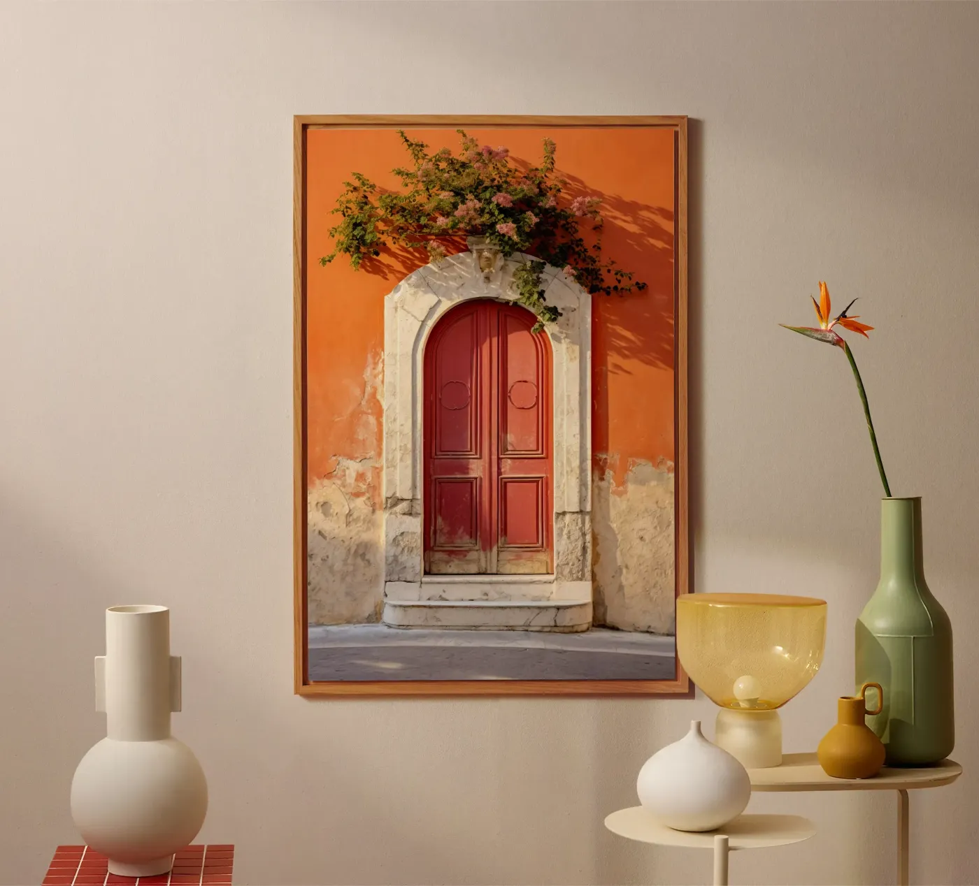 Orange Rustic Wall pannello forex da Artsy Bessy
