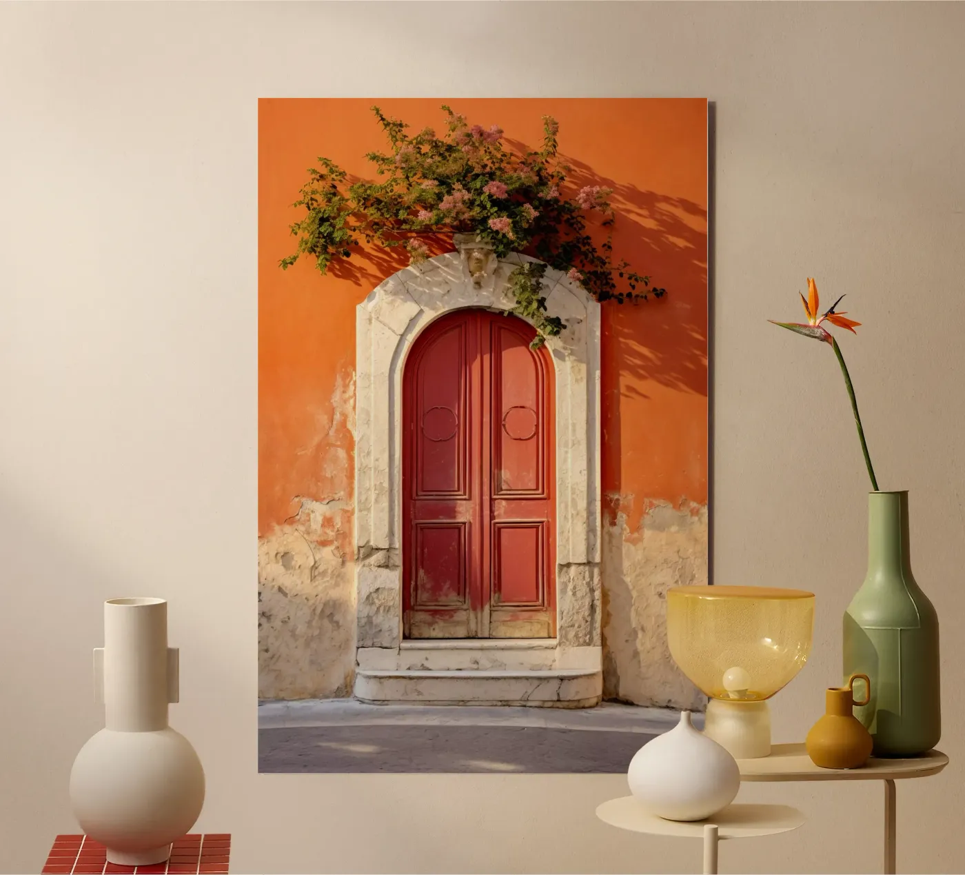 Orange Rustic Wall alluminio dibond da Artsy Bessy