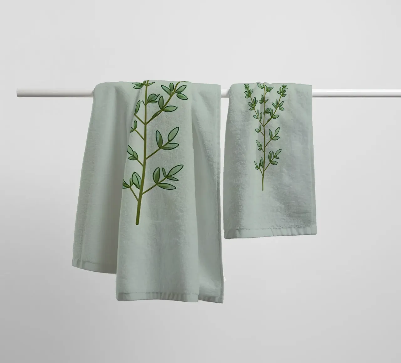 Thymianzweig Handtuch von Botanical Gallery